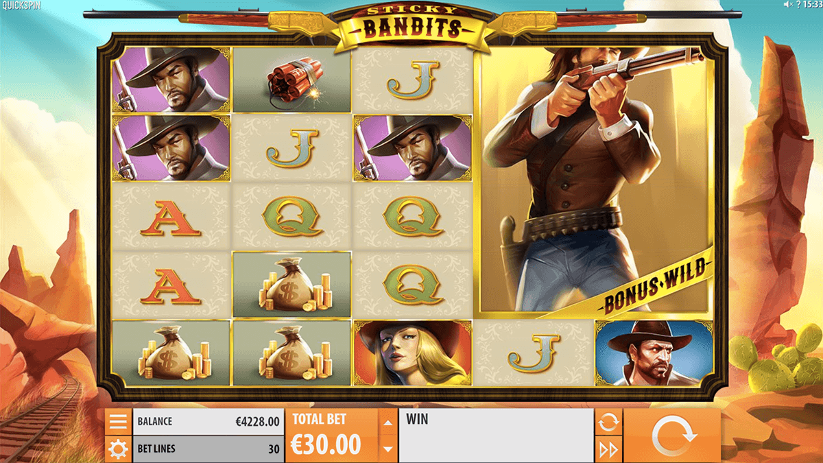 sticky bandits quickspin casino slots 