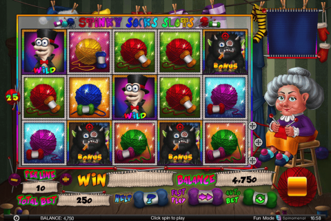 STINKY SOCKS SPINOMENAL CASINO SLOTS