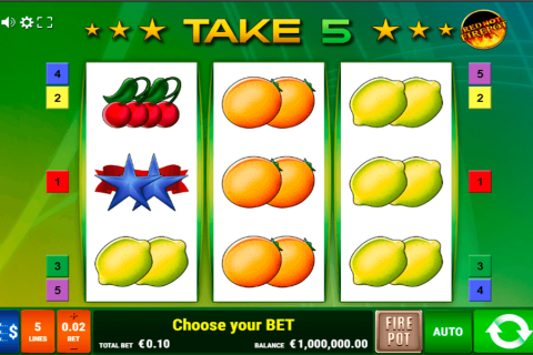 Take 5 Red Hot Firepot Gamomat Casino Slots