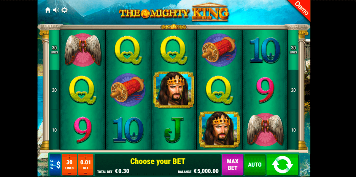 the mighty king gamomat casino slots 