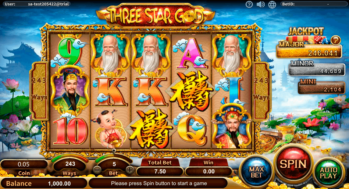 three star god sa gaming casino slots 