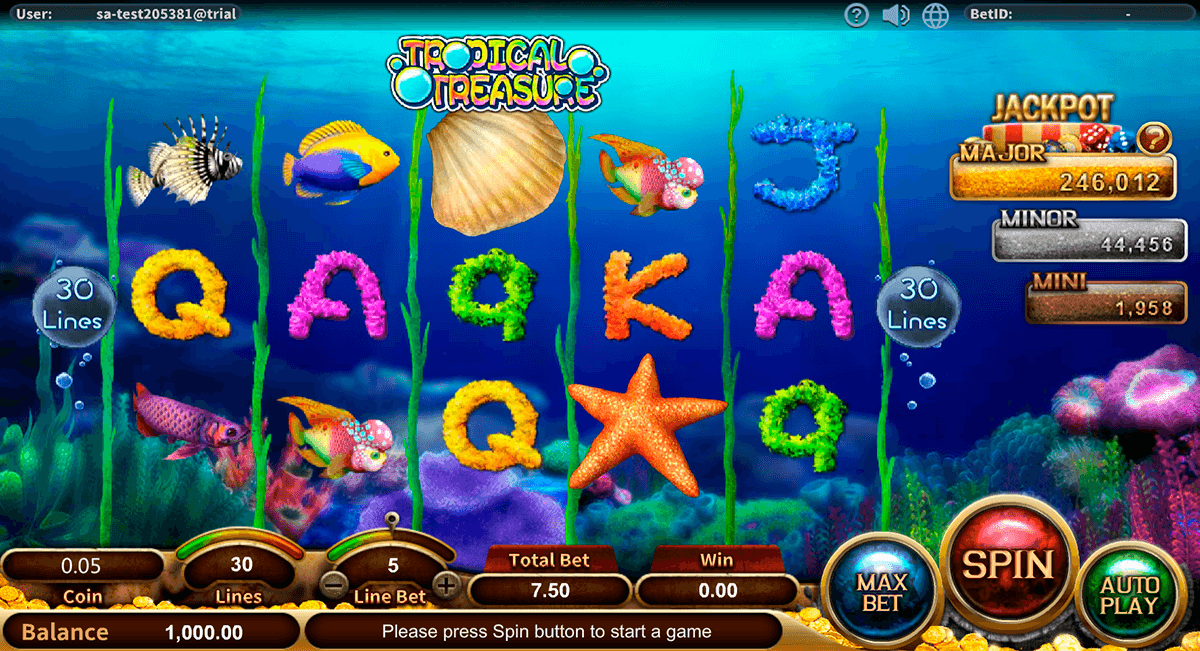 tropical treasure sa gaming casino slots 