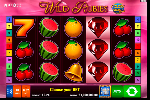 Wild Rubies Golden Nights Bonus Gamomat Casino Slots 