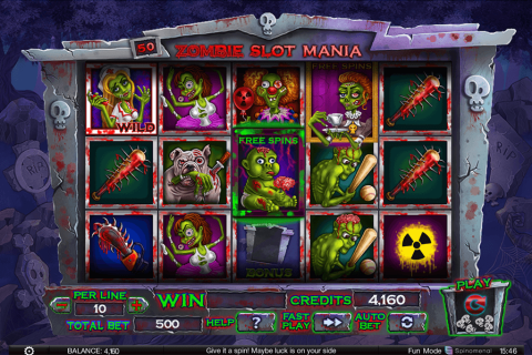 Zombie Slot Mania Spinomenal Casino Slots 